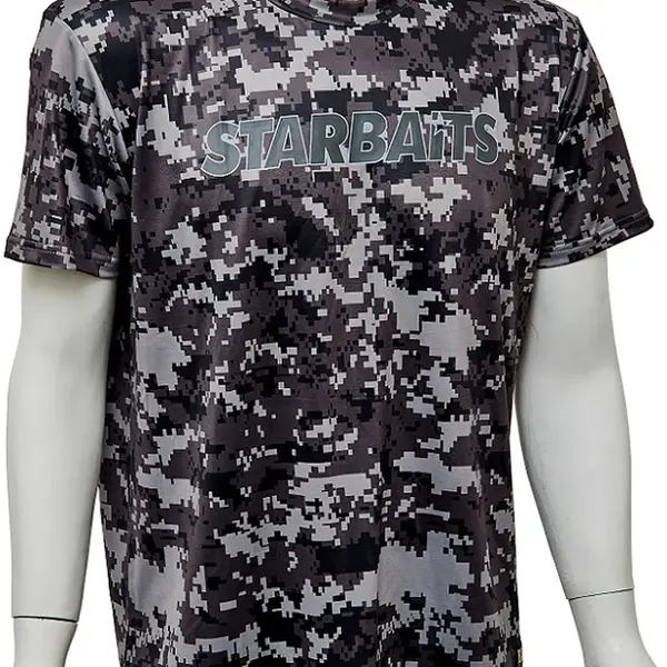 Starbaits tričko bank grey digi cam - l