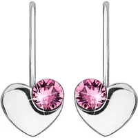 Evolution Group - Pavona Stříbrné srdíčkové náušnice s krystaly Swarovski 31299.3 Rose
