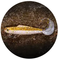 Redbass gumová nástraha twister kixter gold/silver gt - l 100 mm