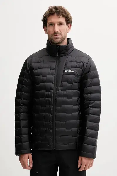 Péřová sportovní bunda Jack Wolfskin Passamani Down černá barva, A61836