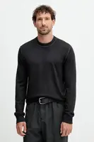 Vlněný svetr BOSS Orange Astefo pánský, černá barva, 50550534