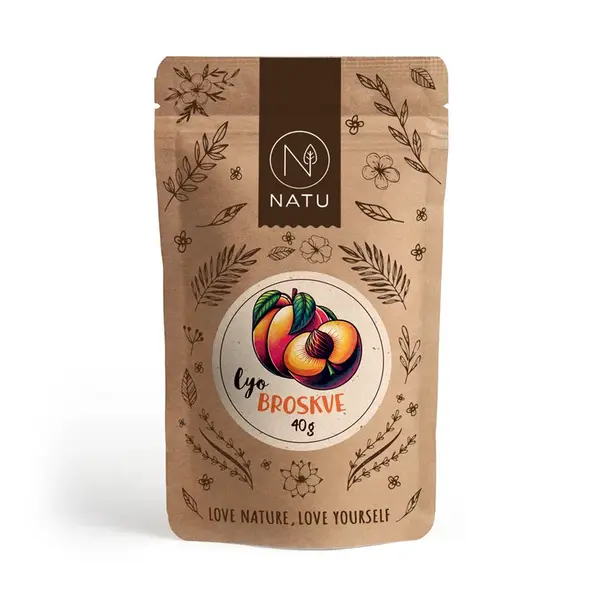 NATU Lyofilizované broskve plátky 40 g