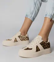 Gemre Beige Leopard Women's Sneakers Toris