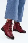 Boto Nízké boty s podšívkou na zip se zdobením bordó Nevalia