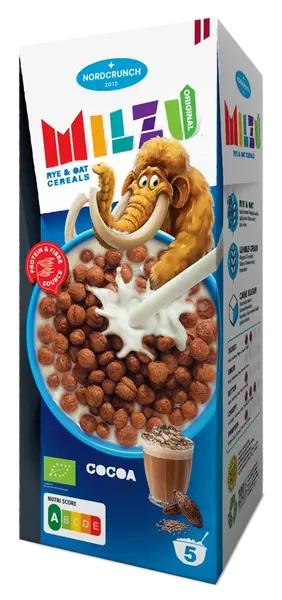 NORDCRUNCH Milzu BIO Cereální kuličky s kakaem 150 g