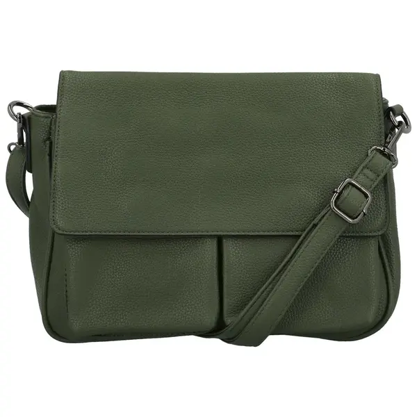Dámská crossbody kabelka tmavě zelená - Firenze Samira