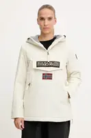 Bunda Napapijri Rainforest béžová barva, přechodná, oversize, NP0A4GM6N1J1