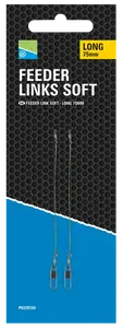 Preston innovations závěska feeder links soft 3 ks - long 75 mm