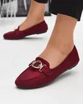 Resti Eco-suede burgundy moccasins Brussi - Footwear