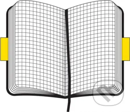Moleskine - veľký štvorčekovaný zápisník v mäkkej väzbe (čierny)