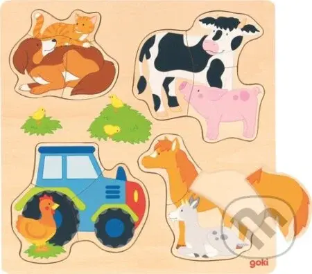Hospodářská zvířata (Dřevěné vkládací puzzle) - puzzle z kategorie Maxi dílky