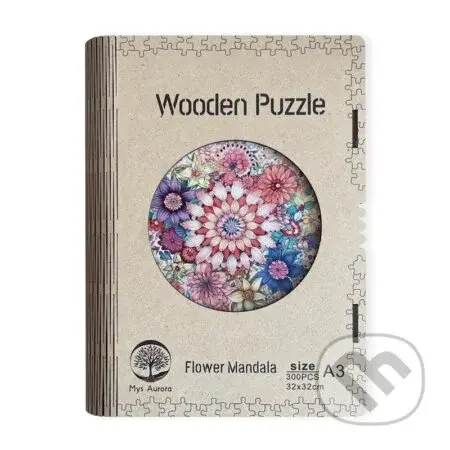 Dřěvěné puzzle/Flower Mandala A3 svítící
