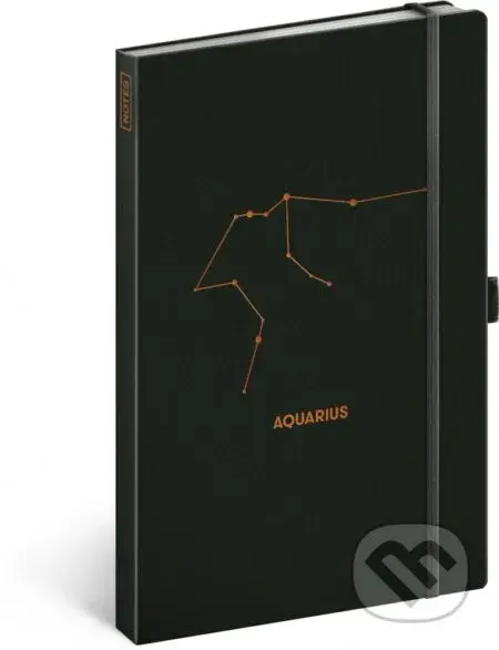 Notes Zvěrokruh - Aquarius (Vodnář) (linkovaný s gumičkou na uzavření)