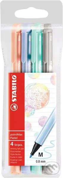 STABILO Point Max - Pastelové farby (4 ks)