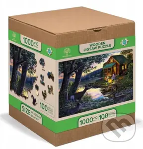 Večer u jezera, dřevěné - puzzle z kategorie Ostatné