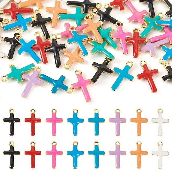 50Pcs 304 Stainless Steel Enamel Charms