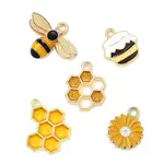 20Pcs 5 Styles Alloy Enamel Pendants