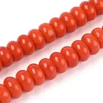 Opaque Solid Color Glass Beads Strands