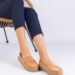 Gemre Brown women's eco-suede loafers Sevilia
