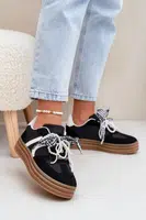 Boto Dámské sneakersy na platformě s ozdobami černé Vinness