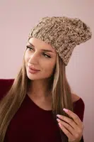 Kesi Fleecová čepice Roksana K209 tmavě béžová