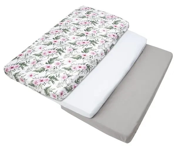 Medi Partners Set of 3 pcs. Fitted Sheet 60x120 cm 100% Cotton Baby Bed Linen Mattress
