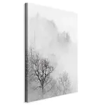 artgeist MALBA NA PLÁTNĚ, krajina a příroda, abstraktní, stromy, hory, oblaka, 40/60/1.2 cm