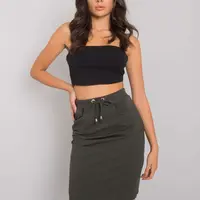 Khaki mikinová sukně