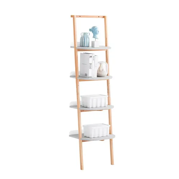 SoBuy KNIHOVNA se 4 policemi 44x39x170cm Nordický