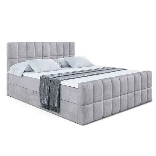 ALTDECOR AMERICKÁ postel MIAMI-Z – 180 x 200 cm – H4 – světle šedá
