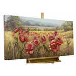 KUNSTLOFT KOVOVÝ OBRAZ ROZKVETLÉ LOUKY, 120/60 CM