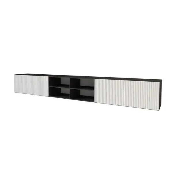 ALTDECOR NÍZKÁ komoda NOA-2-W 3x100x40x40 cm – černá / bílá