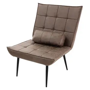 ML-DESIGN KŘESLO hnědé z umělé kůže PU