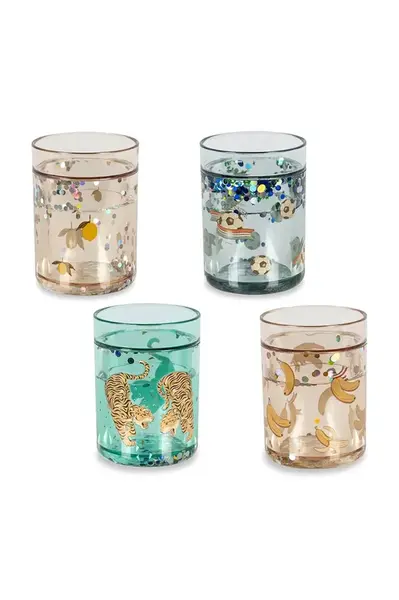 Konges Sløjd  sada hrnků dětská 4 PACK GLITTER CUPS