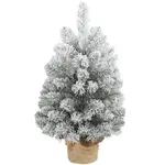 HOMCOM MINI Umělý vánoční stromek 60 cm Umělý smrk se sněhem