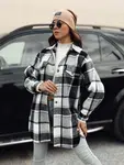Kurtka damska oversize PLAIDIFY koszulowa czarna Dstreet