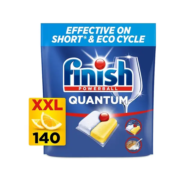 FINISH Quantum All in 1 kapsle do myčky nádobí Lemon 140 ks