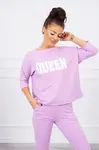 marka niezdefiniowana Sada s potiskem Queen fialová