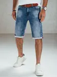 Pánské džínové kraťasy s páskem