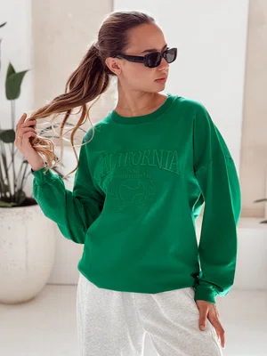 Dámská oversize mikina CALIFORNIA DREAM Barva zelená DSTREET