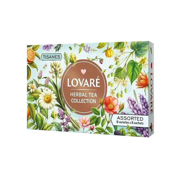LOVARÉ Herbal tea collection kolekce čajů 64 sáčků