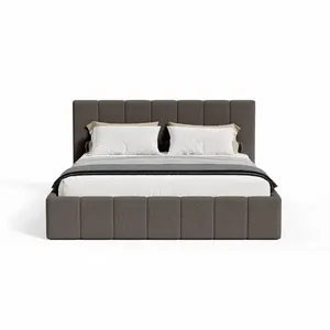 Fedve POLŠTÁŘOVÁ POSTEL MALFO SLIM 200x200 cm, Hnědá