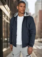 Pánská přechodná pikovaná bunda s kapucí