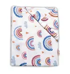 Bavlnená prestieradlo 70 x 140 cm - Dúha, pastelová/biela