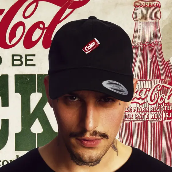 Coke Can Dad Cap Black