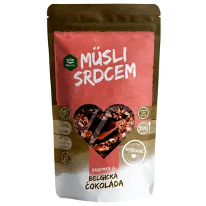 Topnatur Müsli srdcom Belgická čokoláda & brusnice