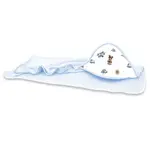 Detská osuška 100x100cm, froté bavlna, Méďa pilot - biela, modrá