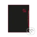 Denný diár SMART 2026 (red) (12-mesačný, A5, s pútkom na pero)