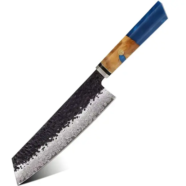 Damaškový kuchynský nôž Airi-Kiritsuke/Tmavo Modrá H37596