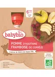 BABYBIO Jablko malina (4x 90 g) - ovocný príkrm